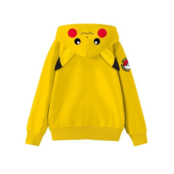 Boys, Licensed Cosplay Hoodie, Pokemon Pikachu, Size XS (4/5), Full Zip, Light - Picture 4 of 7